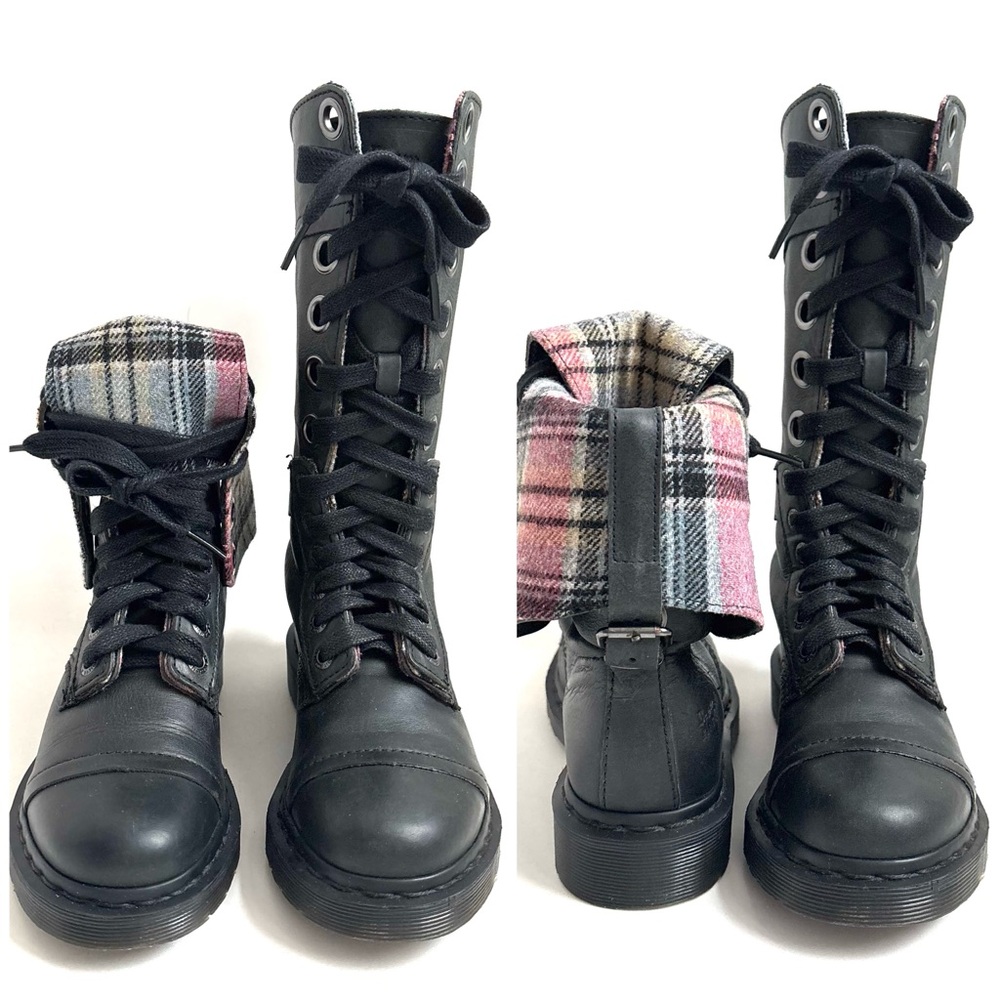 Dr Martens Triumph 1914 Fold Over Boots Black Size 5